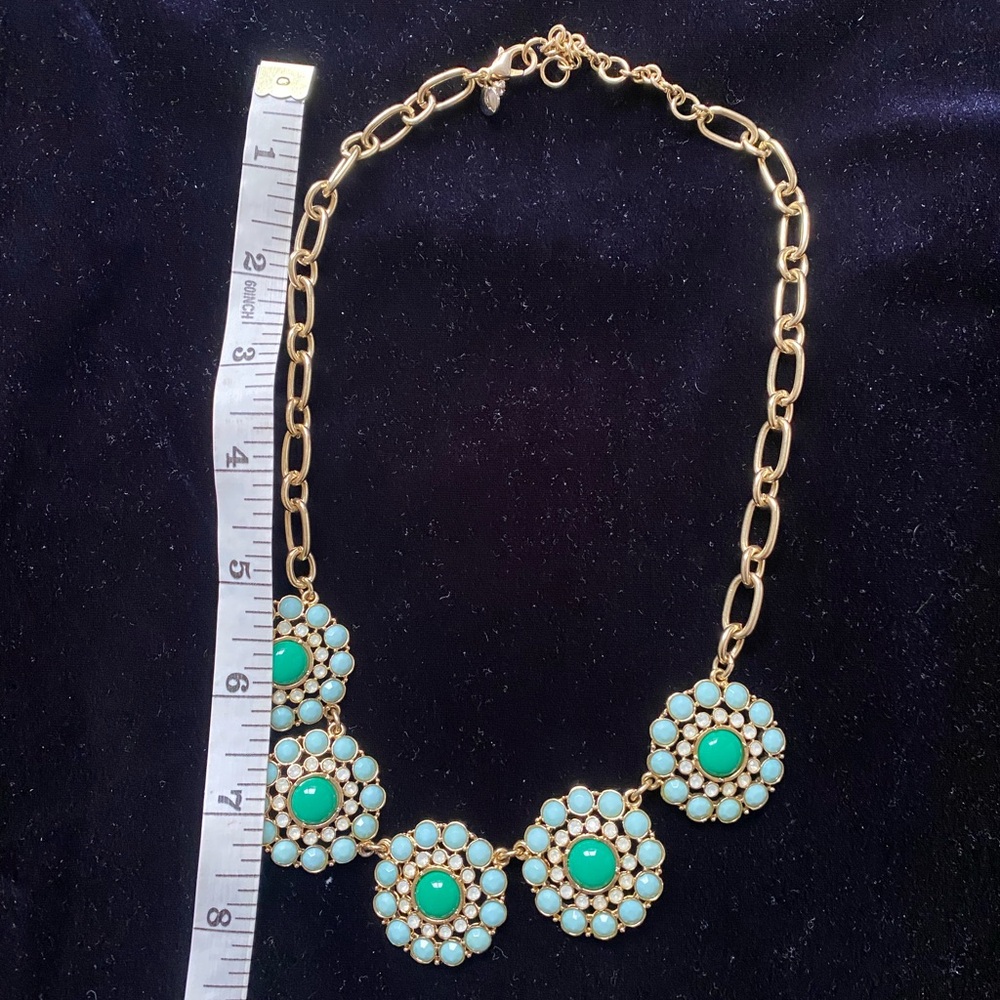 J.Crew | Rosette Mint Statement Necklace